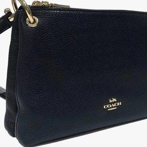 COPY - COACH -Mia Crossbody Black Pebbled Leather